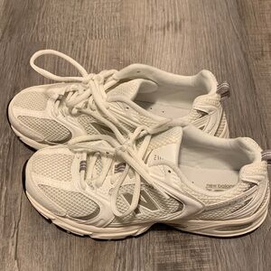 New Balance White-cream Athletic Shoes